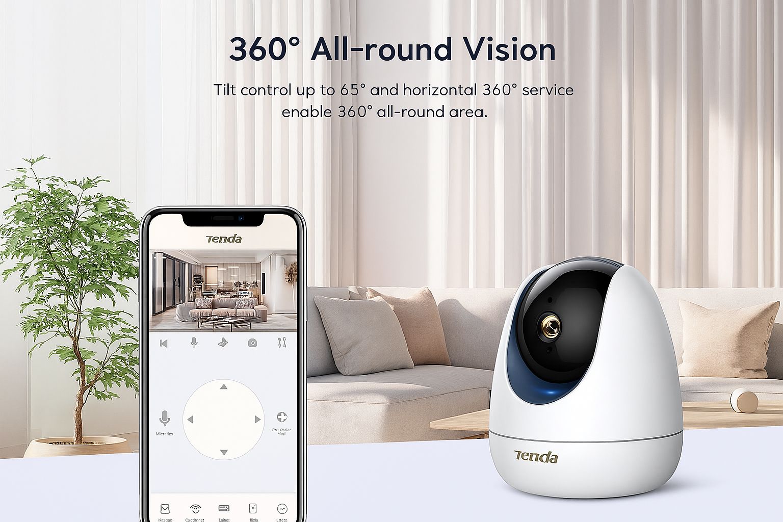 📸 Tenda CP3 Pro 2K | 3MP Wi-Fi 6 Indoor Smart Security Camera | AI Human Detection | 360° Pan/Tilt | Two-Way Audio | Auto Patrol – Smart Protection Made Easy!