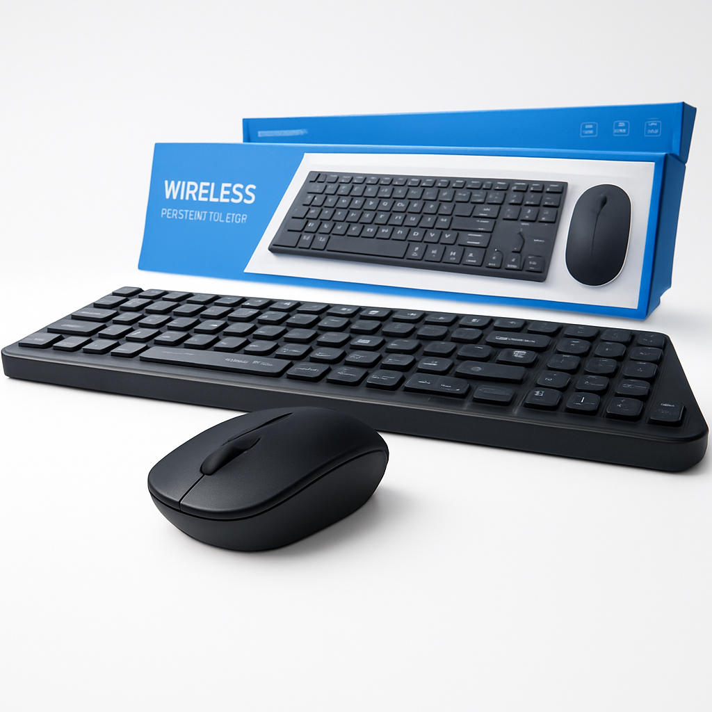 🔥 Wireless Keyboard & Mouse Combo – 2.4GHz with Full-Size Numeric Keypad | Smooth, Silent & Reliable for Office & Home Use 🖱️⌨️