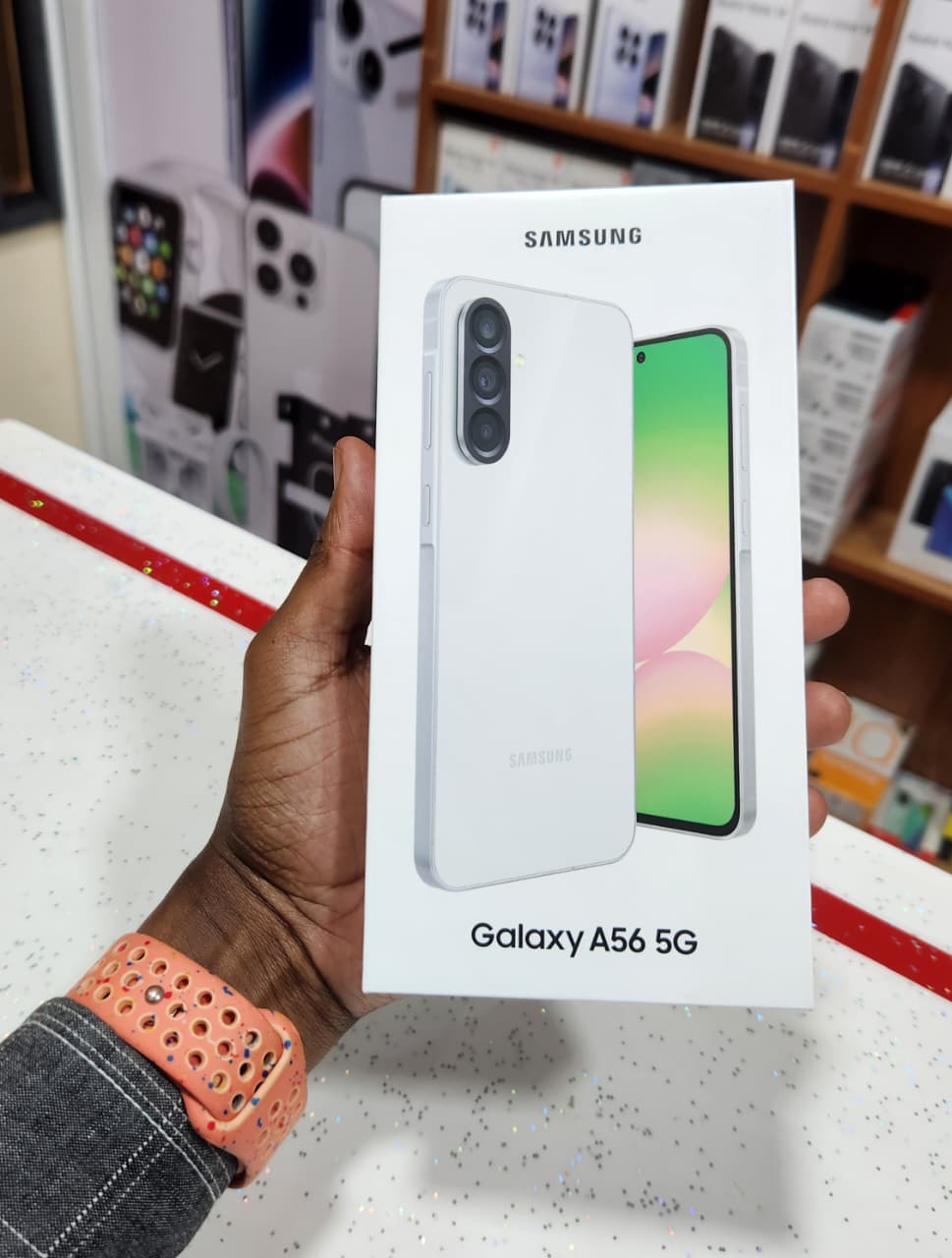 brand new Samsung A56 5G with 6.7-inch Super AMOLED 256 gb 50 MP camera