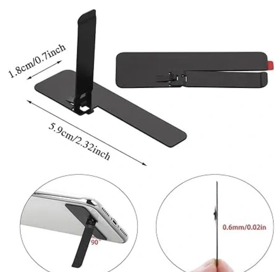 Chuwi Ultra-Thin Invisible Phone stand, Adjustable Vertical and Horizontal Placement Phone Stand Kickstand Phone case Metal Kick Stand Compatible with Any Cellphone