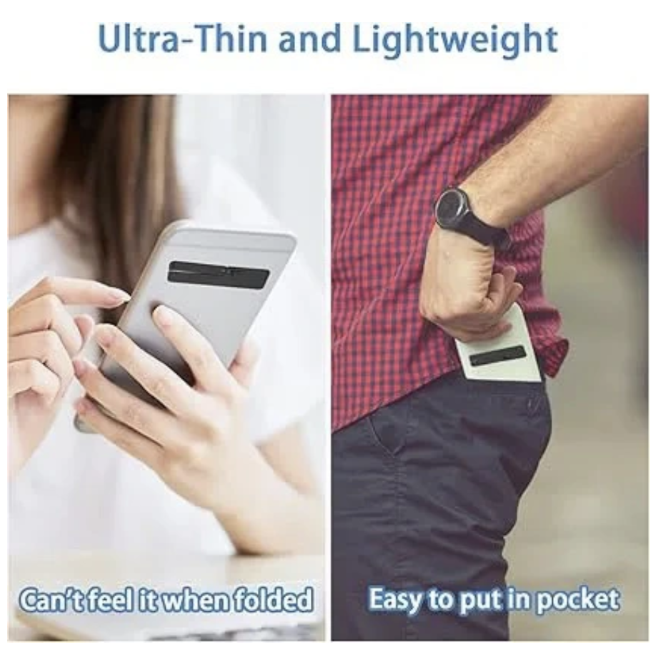 Chuwi Ultra-Thin Invisible Phone stand, Adjustable Vertical and Horizontal Placement Phone Stand Kickstand Phone case Metal Kick Stand Compatible with Any Cellphone
