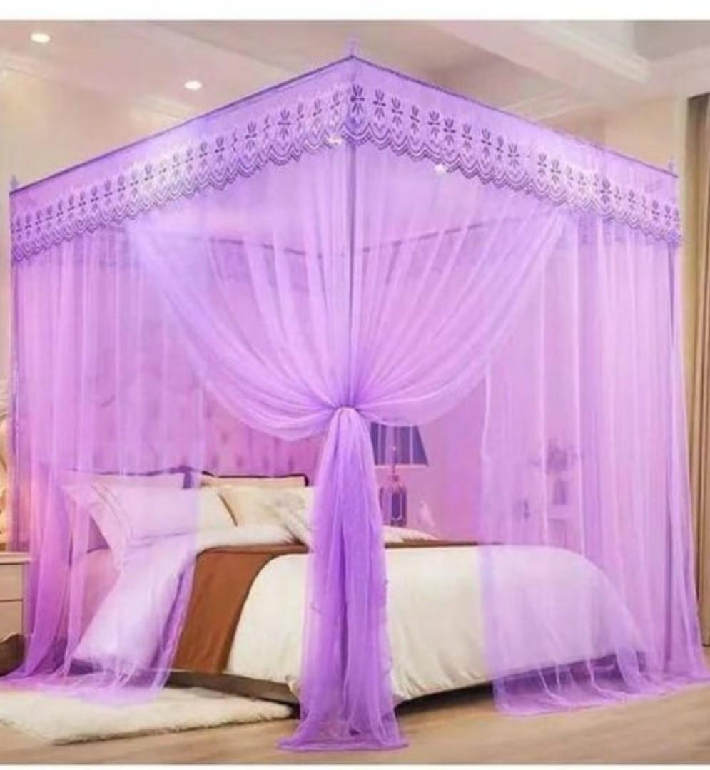 Pink mosquito net with stands 4 stands mosquito net for bedroom decor