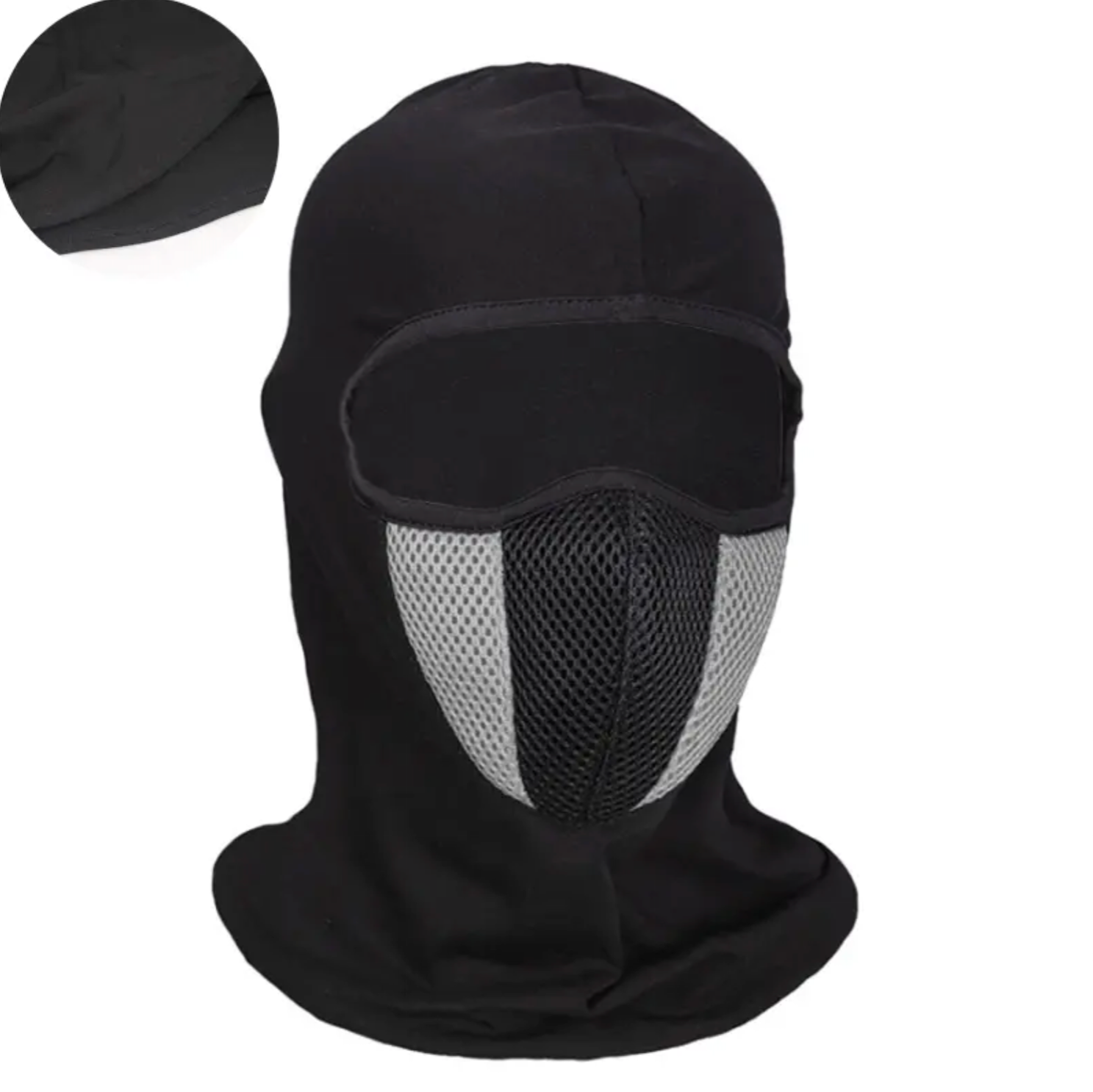 CJ House Breathable Balaclava Motorcycle Full Face Masks Skullies Cap Hat Motocross Motorbike Helmet Moto Riding Neck Face Hood Moto Mask Black onev size
