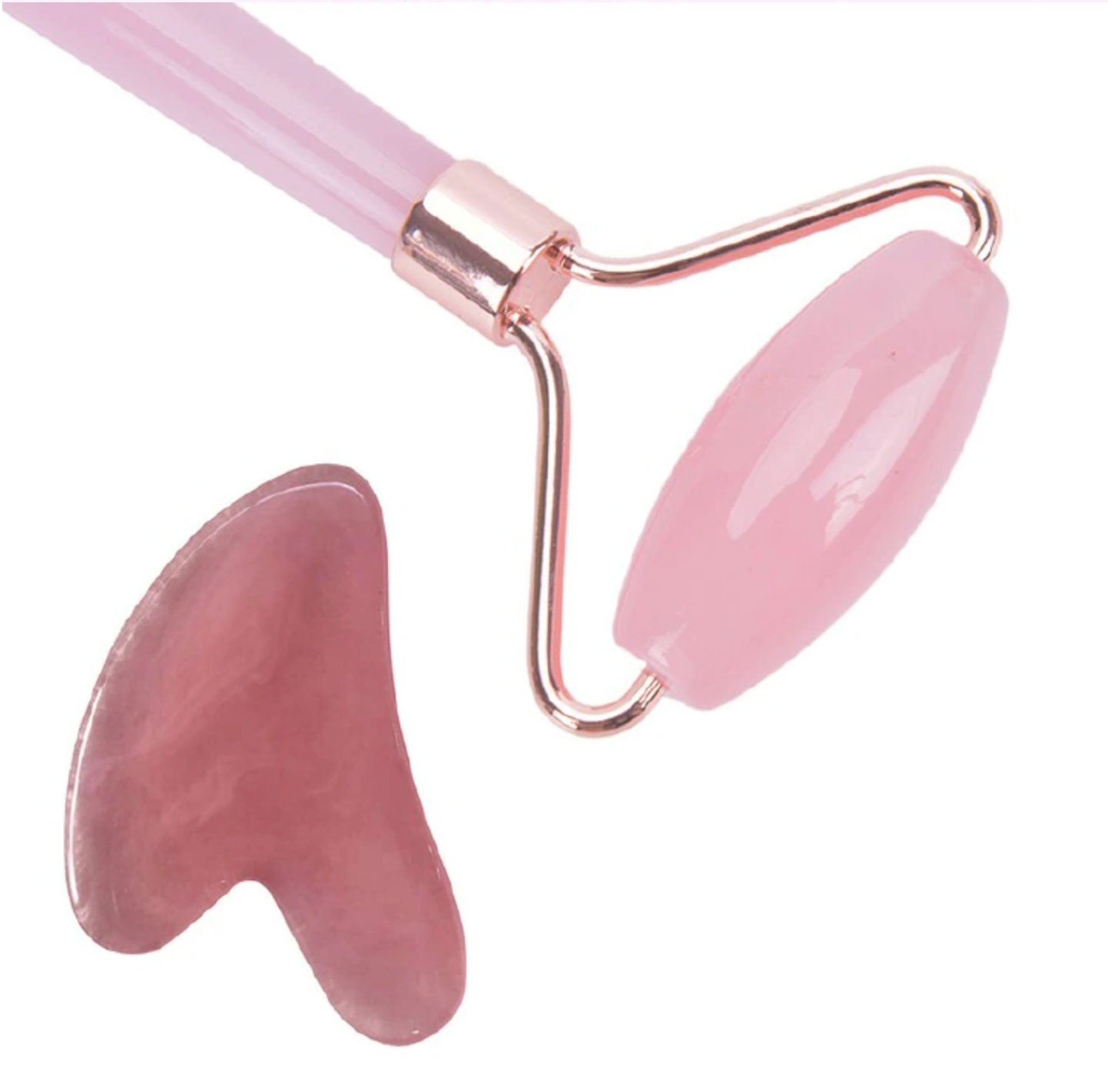 2pcs/set Skin Care Facial Rollers+Face Spa Massager Neck Roller Gua Sha Scraper Board Face Lift Up Wrinkle Remover Face Roller Scraper Set Pink 2pcs/set