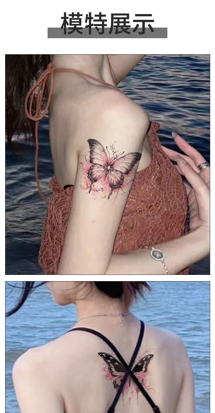 4 Pcs Tattoos Stickers,Butterflies Temporary Tattoos for Women, Girls Butterflies 4Pcs view 3