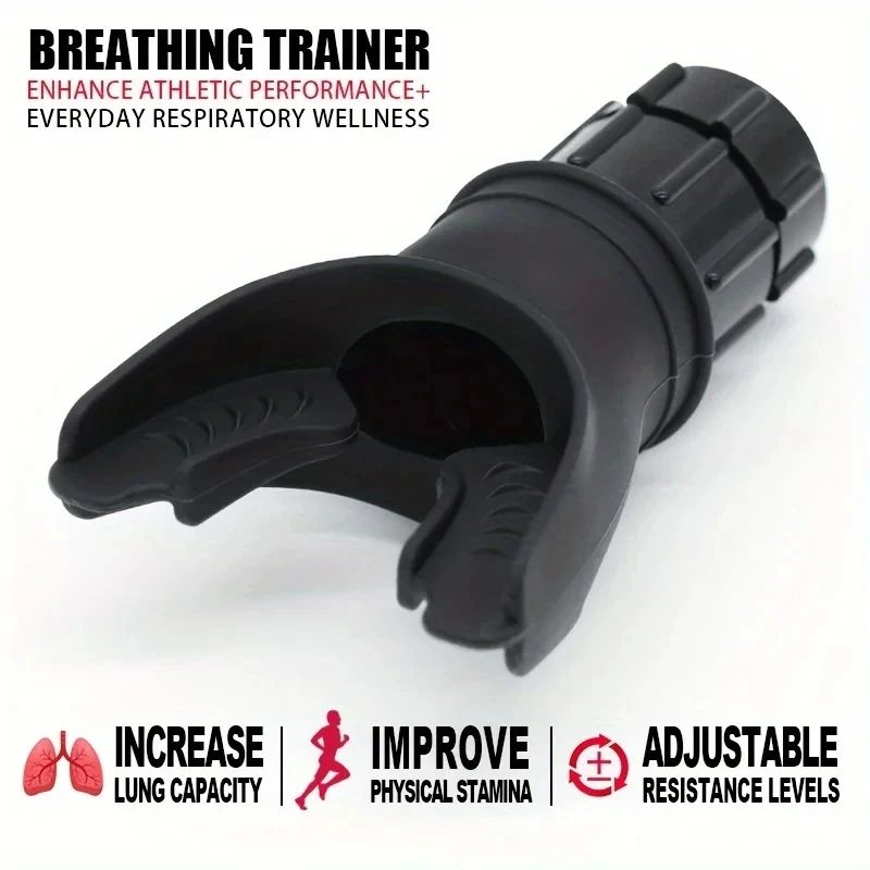 Portable Breathing Trainer,Breathing Exercise For Lungs Portable Breath Fitness Exerciser Device Endurance Workout Device With Adjustable Resistances