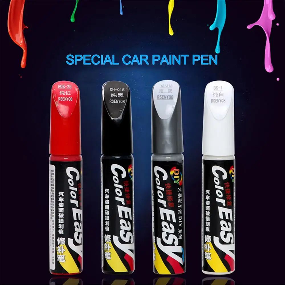 4 Colors Car Professional Paint Pen,  Universal Car Scratch Repair Paint Pen Waterproof Auto Coat Repair Paint Care Pen Scrach Removal Auto Paint Pen Car Accessories