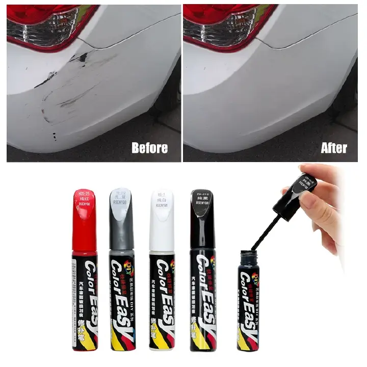 4 Colors Car Professional Paint Pen,  Universal Car Scratch Repair Paint Pen Waterproof Auto Coat Repair Paint Care Pen Scrach Removal Auto Paint Pen Car Accessories