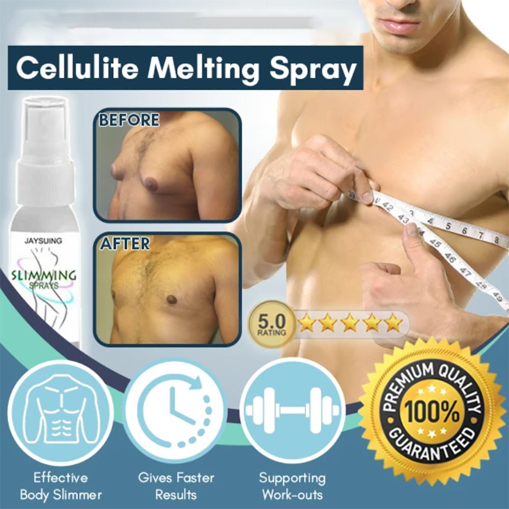 Gynecomastia Reduction Cellulite Spray Men's Muscle Accelerator Sprayer 30ml Natural Extracts for Tightening Muscle Fitness