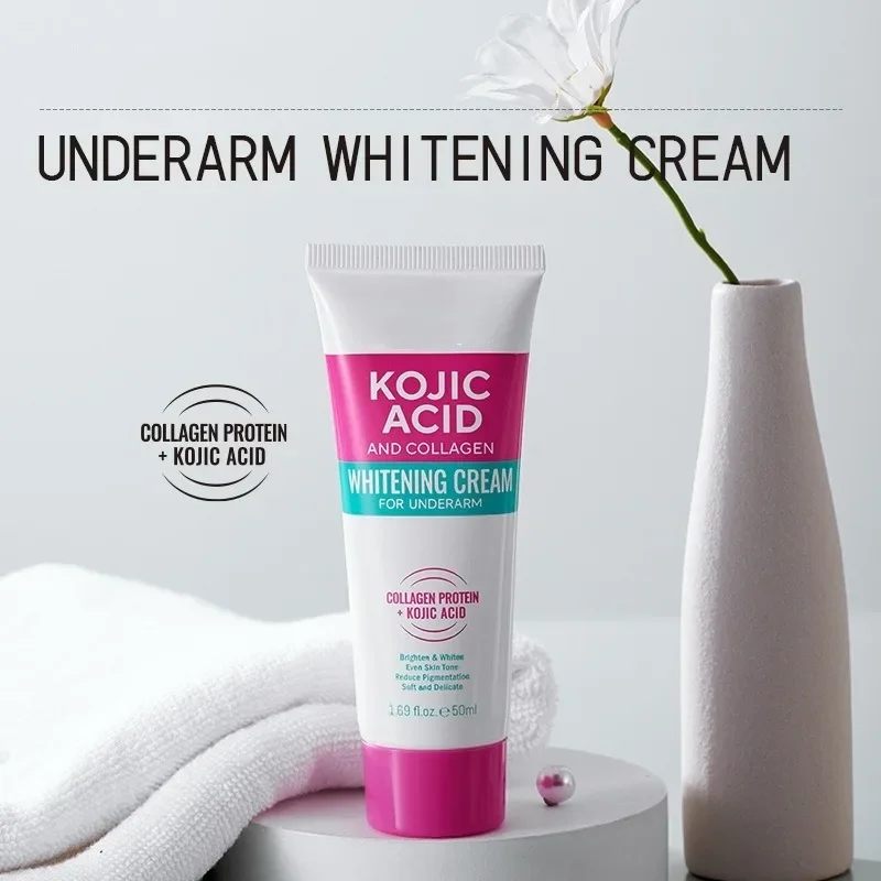 Collagen Underarm Cream Lightening Melanin Moisturizing Kojic Acid Cream Fade Dull Hand Body Elbows Fast Smooth Nourish Lotion