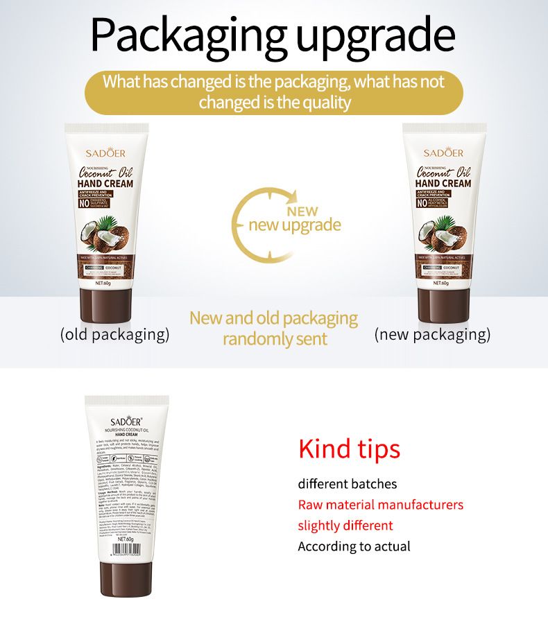 Coconut Hydrating, Moisturizing, Anti-Cracking And Nourishing Hand Cream,Coconut Hand CreamAnti Crack Coconut Oil Drying Repair Serum Fade Fine Lines Exfoliating Whiten Moisturizing Skin Care 60g