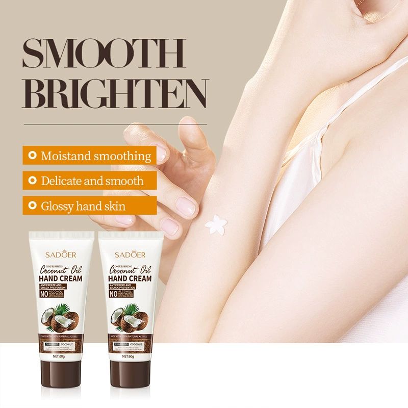 Coconut Hydrating, Moisturizing, Anti-Cracking And Nourishing Hand Cream,Coconut Hand CreamAnti Crack Coconut Oil Drying Repair Serum Fade Fine Lines Exfoliating Whiten Moisturizing Skin Care 60g