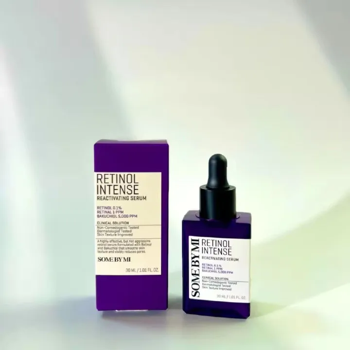 SOME BY MI Retinol Intense reactivating Face Serum with Bakuchiol. Moisturizes, Removes Acne Marks, Wrinkles, Fine Lines, Pigmentations, Dark Spots, Is Anti-Aging, Improve Elasticity, Soothes & Renews