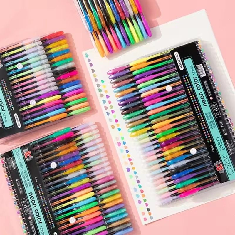 12-48 Colors Highlighter Set Fine Point Marker Pen Art Stationery Supplies for Doodling Scrapbooking Drawing Writing Sketching