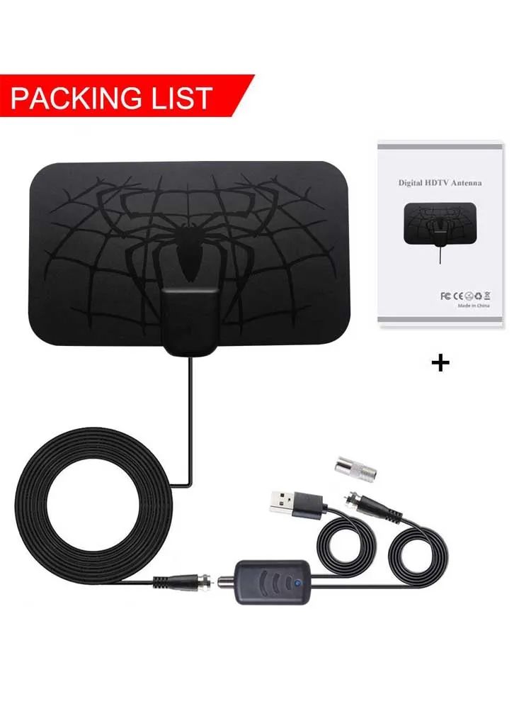 Digitale Antena Voor Tv Antenne Indoor 1500 Miles Hdtv Antenne Schotel Ontvanger Freeview 1080P DVB-T2 Satellietschotel Signaal