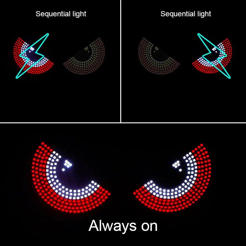 Truck Devil's Eye Light,Car Back Window expression lights LED Strips Light Panel Car Windshield Display Devil's Eye Decorative Lamps USB Plug Lighting