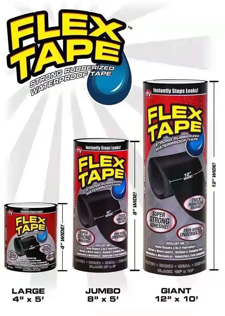 150cm Rubberized Waterproof Tape Super Strong Flex Anti Leakage Fix Tapes Adhesive Repair Stop Leak Seal Patch Sealant duct tape