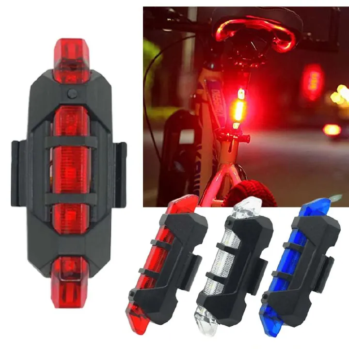 Bicycle Taillight USB Rechargeable MTB Road Mountain Bike Safety Warning Tail Light LED Bike Flashing Rear Lamp for Night Riding