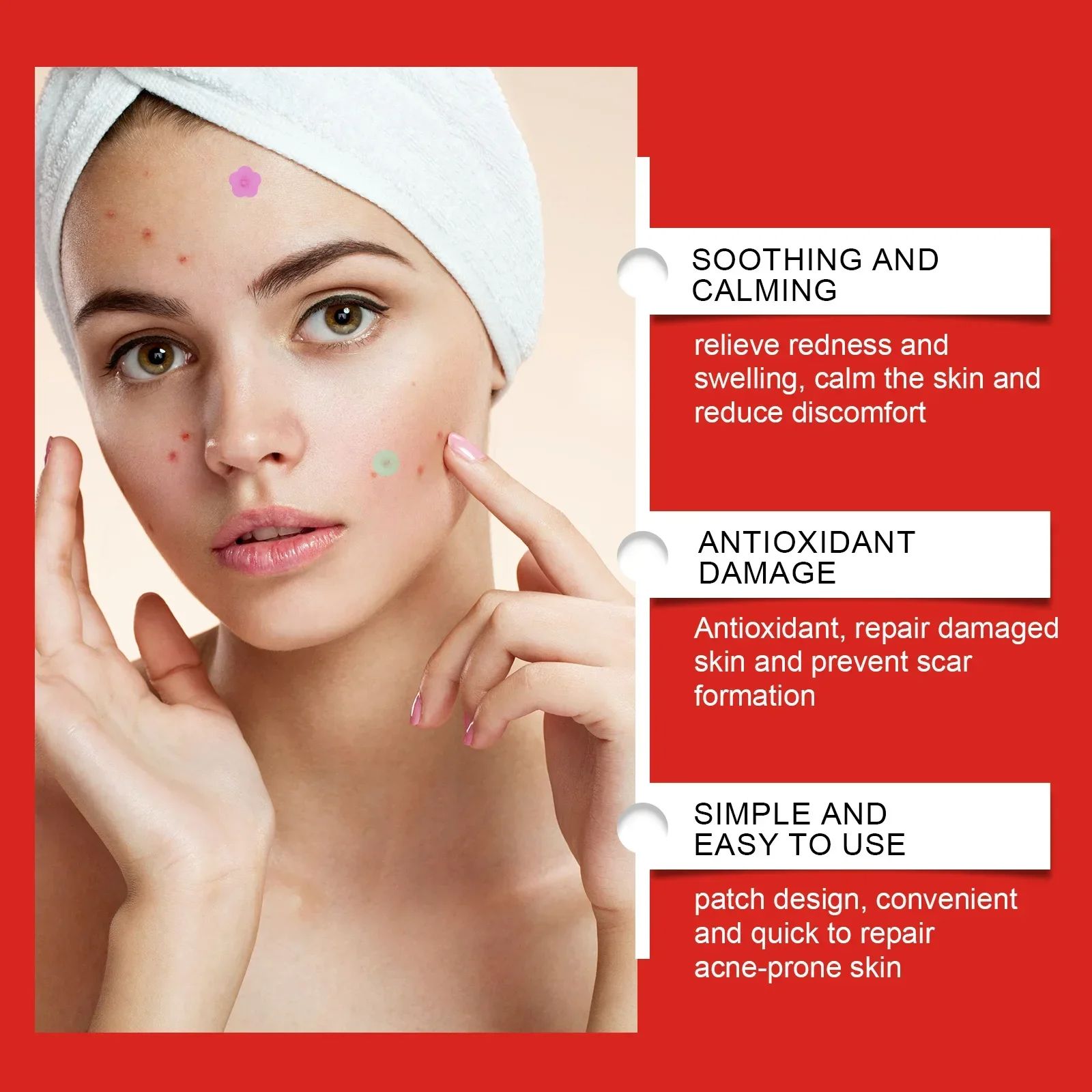 200pcs Repair Acne Patch Facial Skin Care Fade Blemishes Pimple Marks Closed Acne Blemishes Cover Acne Pimple Repair Patch