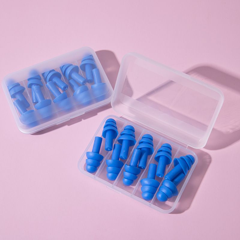 Soft Silicone Earplugs Waterproof Swimming Ear Plugs Reusable Noise Reduction Sleeping Ear Plugs Hearing Protector With Box