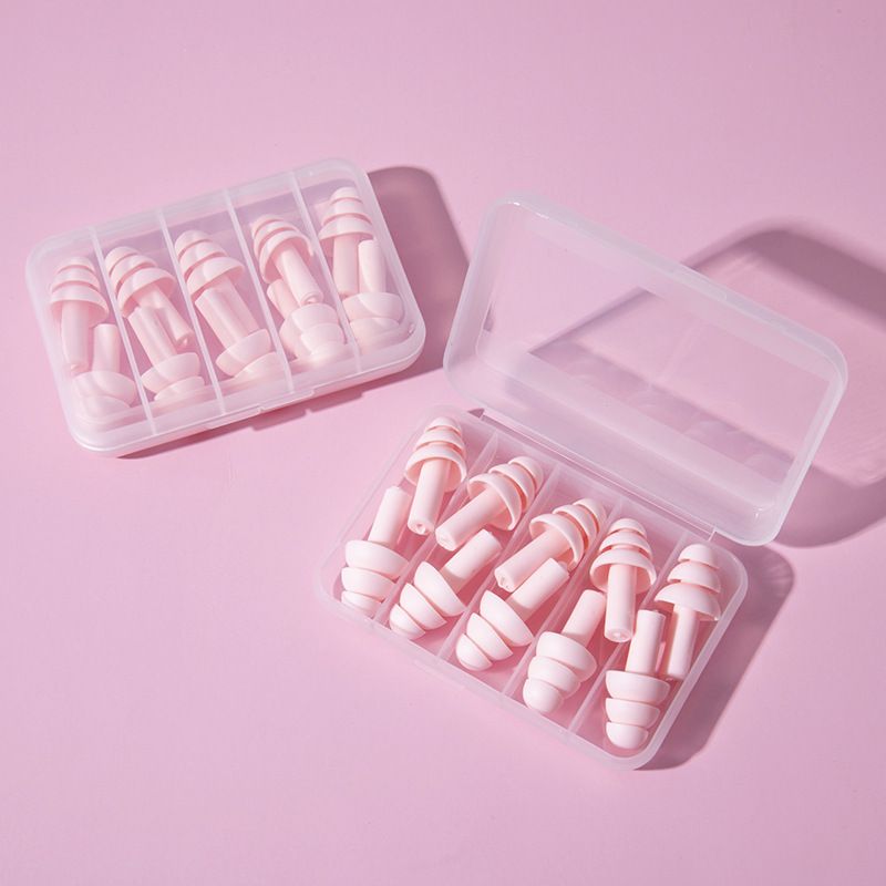 Soft Silicone Earplugs Waterproof Swimming Ear Plugs Reusable Noise Reduction Sleeping Ear Plugs Hearing Protector With Box
