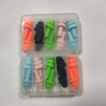 Soft Silicone Earplugs Waterproof Swimming Ear Plugs Reusable Noise Reduction Sleeping Ear Plugs Hearing Protector With Box