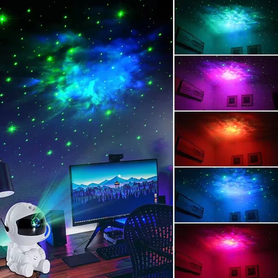 Star Projector Galaxy Night Light Astronaut Space Projector Starry Nebula Ceiling LED Lamp for Bedroom Home Decorative kids gift