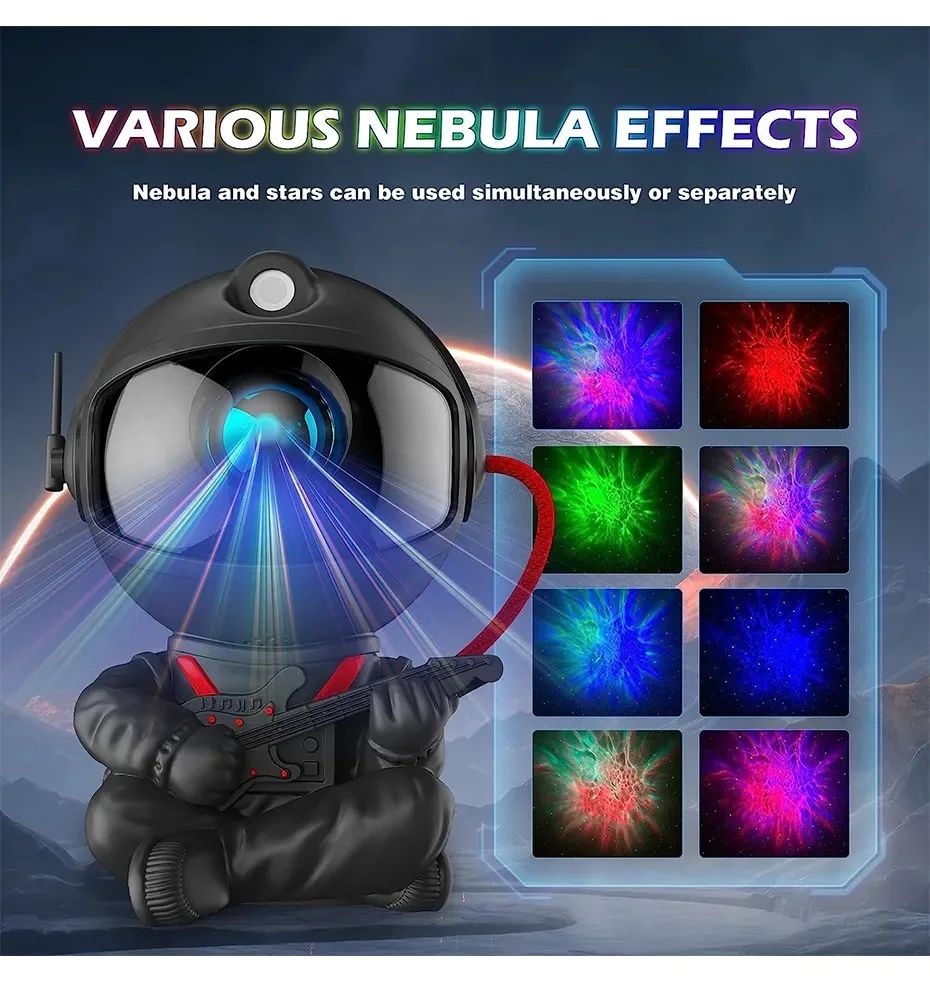 Star Projector Galaxy Night Light Astronaut Space Projector Starry Nebula Ceiling LED Lamp for Bedroom Home Decorative kids gift