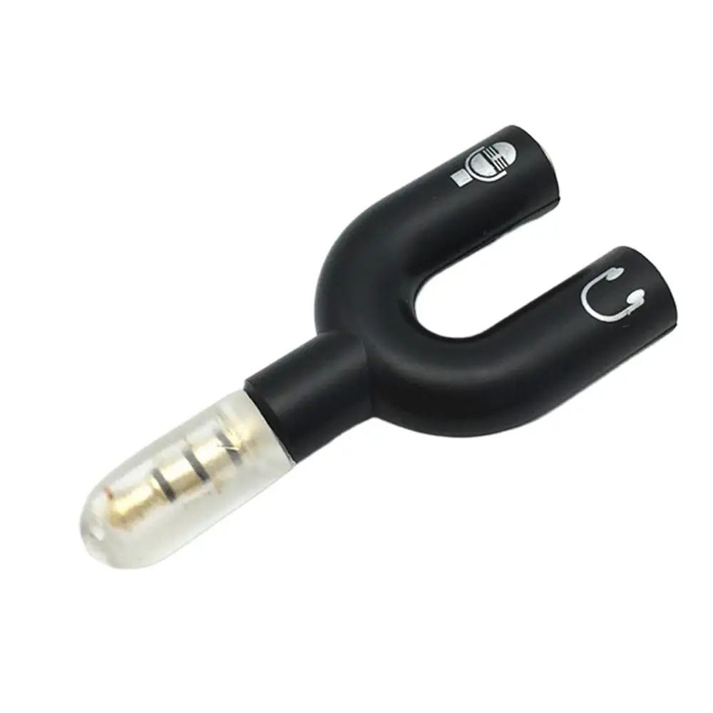 3.5 MM Headphone Plug Audio Cables Splitter Microphone 2 in 1 U Type Adapter Connector For Smartphone MP3 MP4 Player Sharing