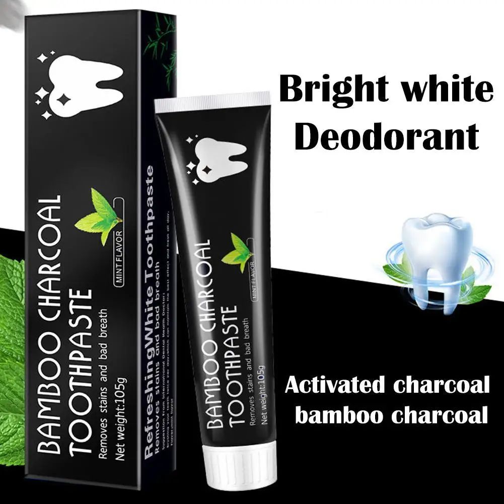 Bamboo Charcoal Toothpaste Whitening Teeth Activated Carbon Removing Yellow Teeth Cleaning Tooth Stain Fresh Oral Tooth Care