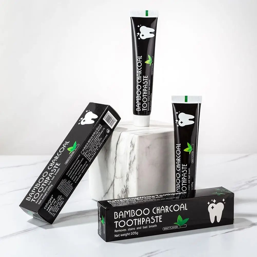 Bamboo Charcoal Toothpaste Whitening Teeth Activated Carbon Removing Yellow Teeth Cleaning Tooth Stain Fresh Oral Tooth Care