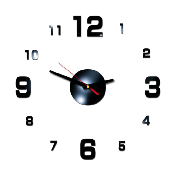 Wall Clock Frameless Digital Wall Clocks DIY Acrylic Wall Stickers Quartz Silent Clock for Home Office Wall Decor Horloge Murale