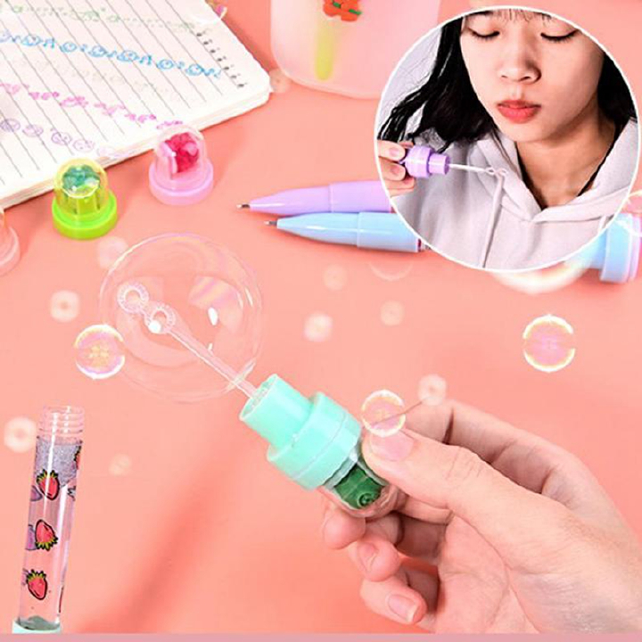 5 In 1 Children Cute Multifunctional Bubble Roller Funny Pen Seal Ballpoint Magic with Stationery Girl Light Pen Children's Q8L3