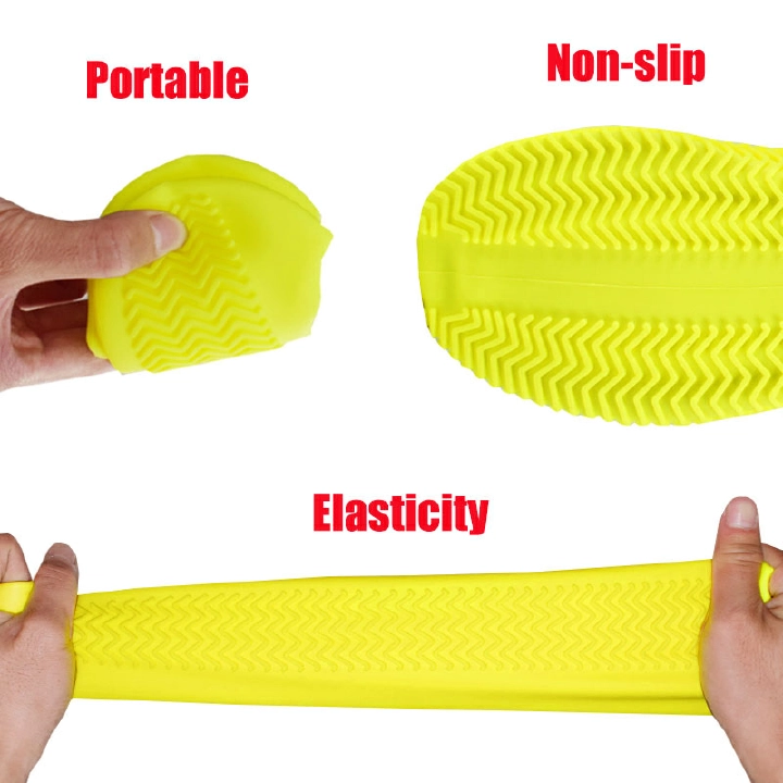 Waterproof Shoe Covers Silicone Material Unisex Shoes Protectors Rain Boots for Outdoor Rainy Days