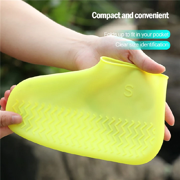 Waterproof Shoe Covers Silicone Material Unisex Shoes Protectors Rain Boots for Outdoor Rainy Days