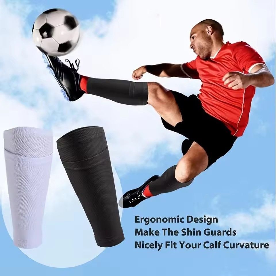 Soccer Football Shin Guard Teens Socks,1 Pair Soccer Shin Guards for Kids Youth Adults Sleeves Flexible Soccer Shin Guard Leg Support Soccer Shin Guard Sleeve