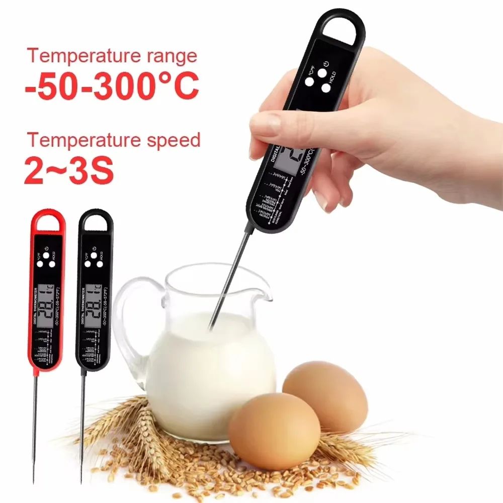 Digital Meat Thermometer Instant Read Waterproof Food BBQ Thermometer Backlight Calibration Thermometer Kitchen Outdoor Cooking