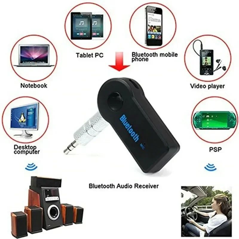 Bluetooth 5.0 Receiver Transmitter 2 in 1 Wireless Adapter 3.5mm Jack For Car Music Audio Aux A2dp Headphone Reciever Handsfree