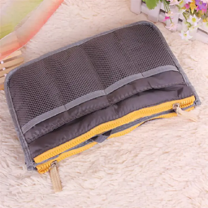 Thicken Large Capacity Cosmetic Storage Bag Nylon Travel Insert Organizer Handbag Purse Makeup Bag