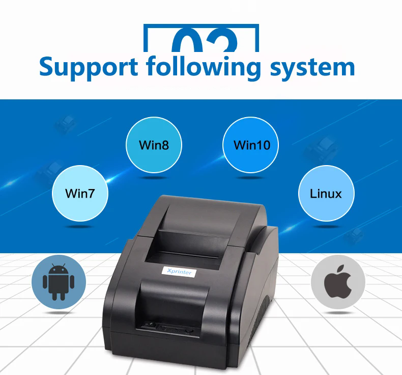 Xprinter POS 58 USB+Bluetooth for Android and IOS 58mm Thermal Small Ticket Printer Bill Machine