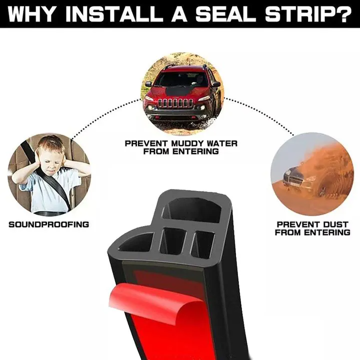 BL 5M L-Type Thicken Car Door Hood Trunk Edge Sound Insulation Rubber Seal Strips Auto Weatherstrip
