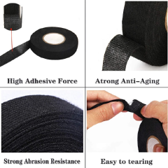 9MM  Heat-resistant Flame Retardant Tape Adhesive Cloth Tape For Car Cable Harness Wiring Protection
