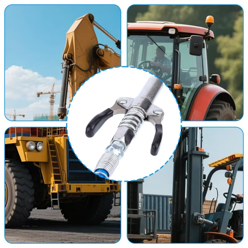 Grease Gun Coupler 10000 PSI NPTI/8 Oil Pump Quick Release Grease Tip Tool Car Syringe Lubricant Tip Grease Nozzle for Repair