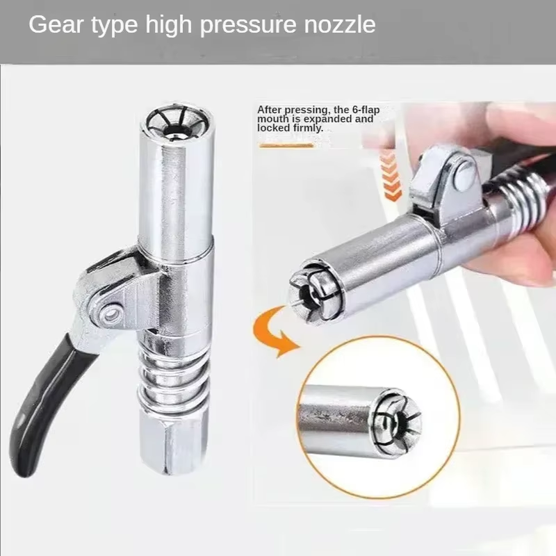 Grease Gun Coupler 10000 PSI NPTI/8 Oil Pump Quick Release Grease Tip Tool Car Syringe Lubricant Tip Grease Nozzle for Repair