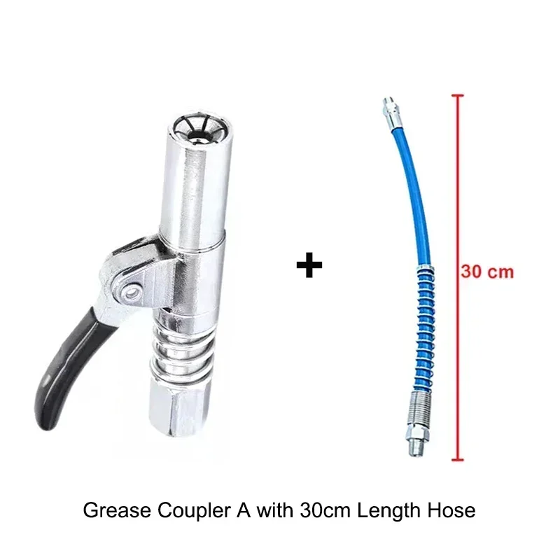 Grease Gun Coupler 10000 PSI NPTI/8 Oil Pump Quick Release Grease Tip Tool Car Syringe Lubricant Tip Grease Nozzle for Repair