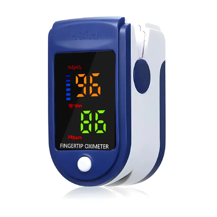 Portable Household Medical Device Blood Oxygen Machine LED LCD Display Fingertip Pulse Oximeter For Heart Rate Measure Medical Supplies Equipment Home Tests Health Tests Saturometro Moni