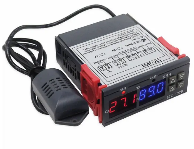 STC-3028 Digital Temperature & Humidity Controller – Dual Relay Thermostat For Incubators, Greenhouses, And HVAC Systems