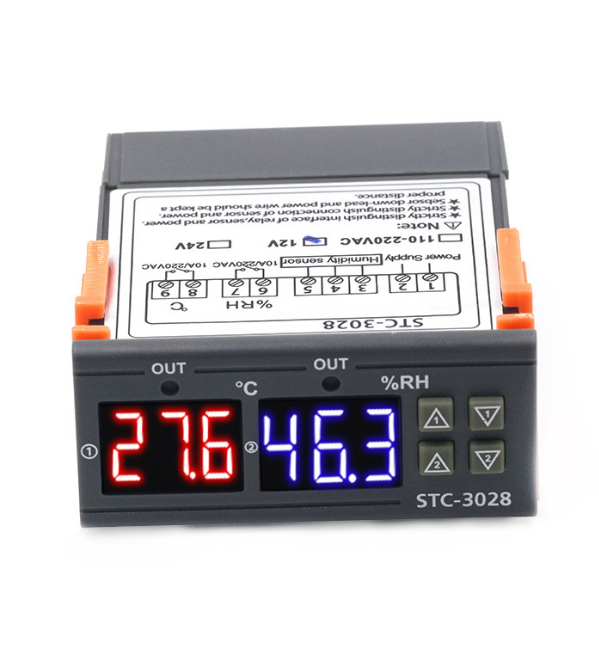 STC-3028 Digital Temperature & Humidity Controller – Dual Relay Thermostat For Incubators, Greenhouses, And HVAC Systems