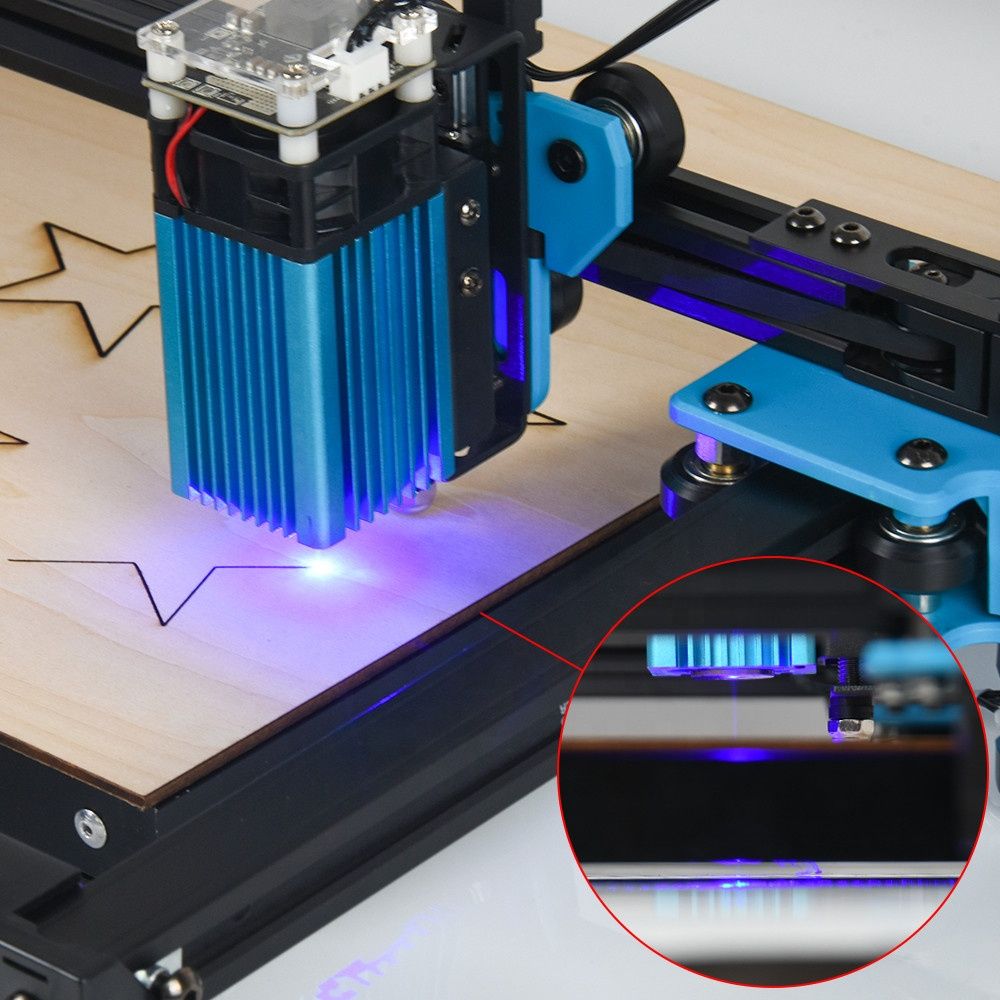 Twotrees TTS55 12V 4A DC Jewellery Laser Engraving Machine Dst/Dxf/Dst/Dxf for Paper Glass Wood Cutting