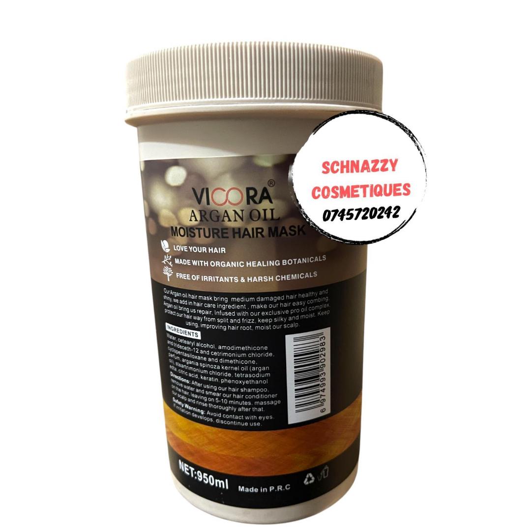 950ml Salon Quality Argan Oil Moisture Hair Mask with Keratin for Damaged Hair Repair Keeps Hair Moisturised Silky Smooth Easy to Comb Antifrizz
